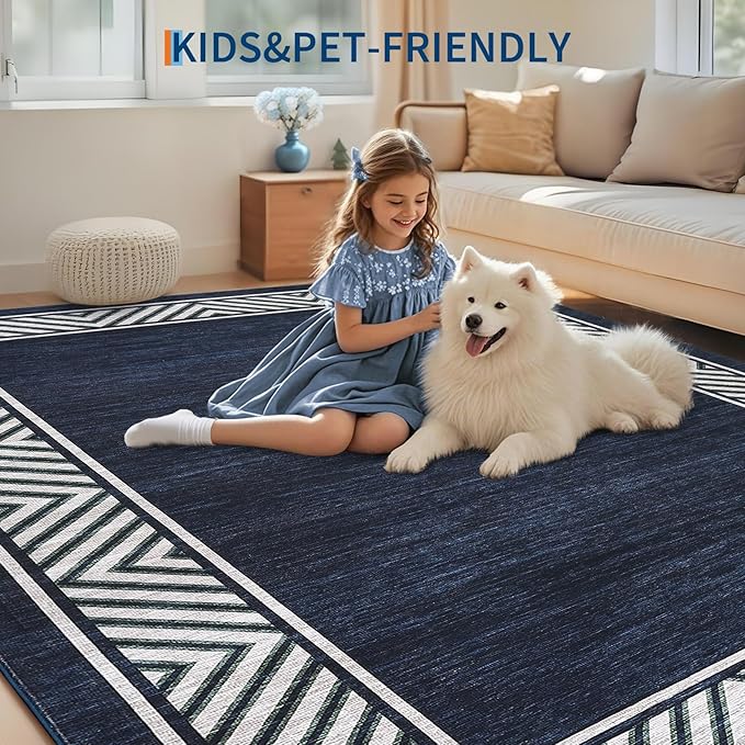 GarveeHome Modern Rugs for Living Room 8x10 Large Bordered Floor Mats - Image 7