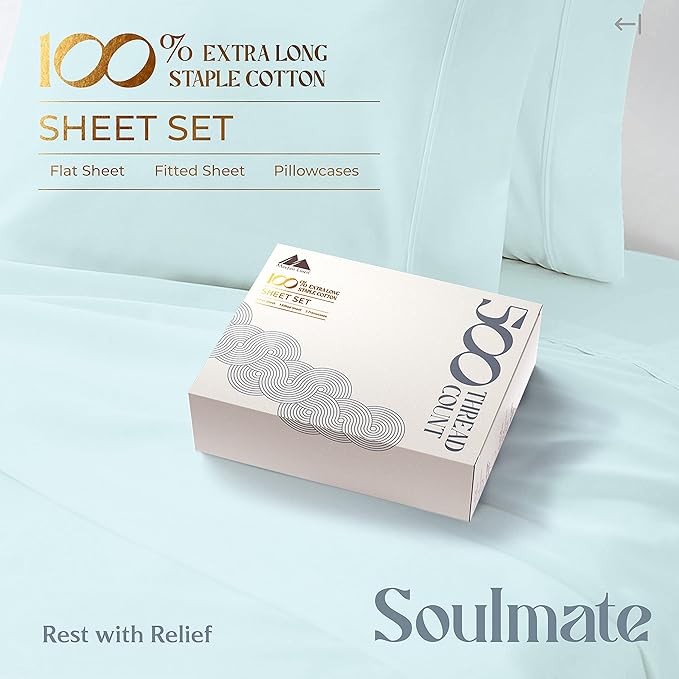 Mayfair Linen 500 Thread Count Split King Sheets Sets - Image 4
