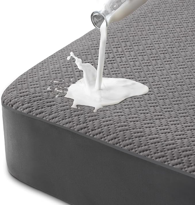Hanherry 100% Waterproof Full Size Mattress Protector, Rayon Made from Bamboo by Hanherry