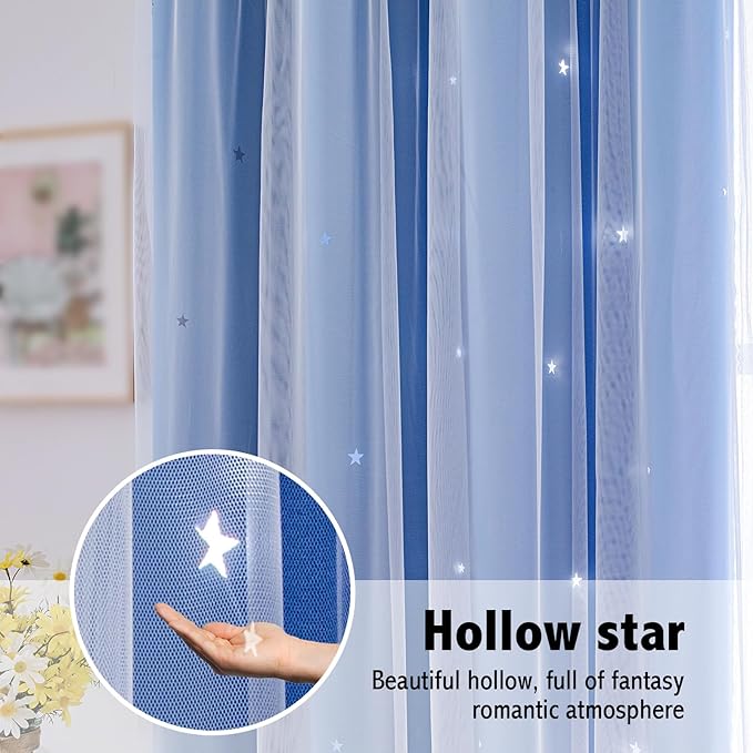 indistar Star Cutout Kids Window Blackout Curtains - Image 7