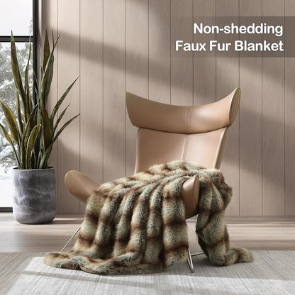 HORIMOTE HOME Luxury Plush Blanket, Soft & Cozy Fur Throw Blanket - Image 2