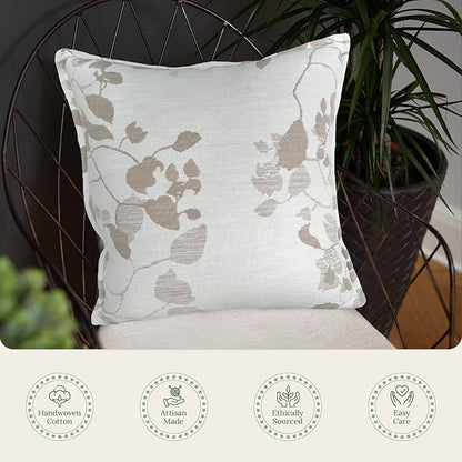 SanVia Peaceful Premium Cotton Throw Pillow Covers, 20 x 20 Inches, Luxurious - Image 4