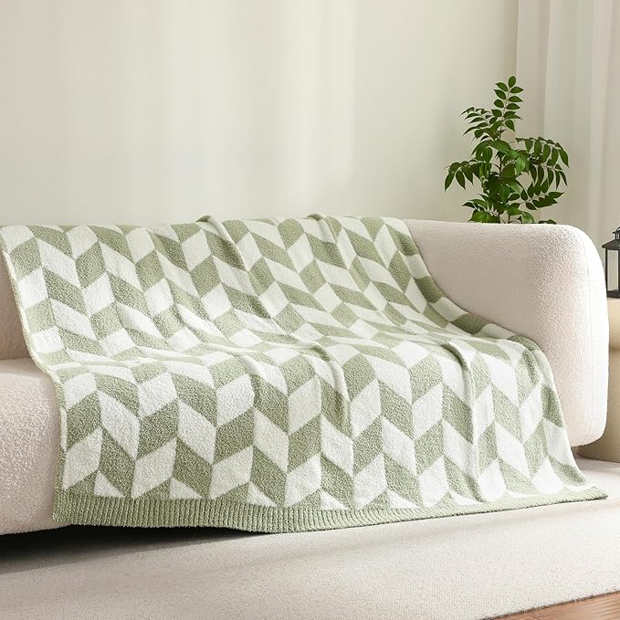 Snuggle Sac Sage Green Bedding Blankets Twin Size, Super Soft Warm Blankets - Image 5