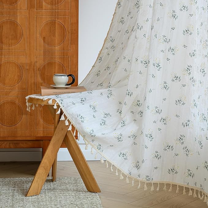 ENJOYBRIDAL Floral 63 Inch Curtains by ENJOYBRIDAL