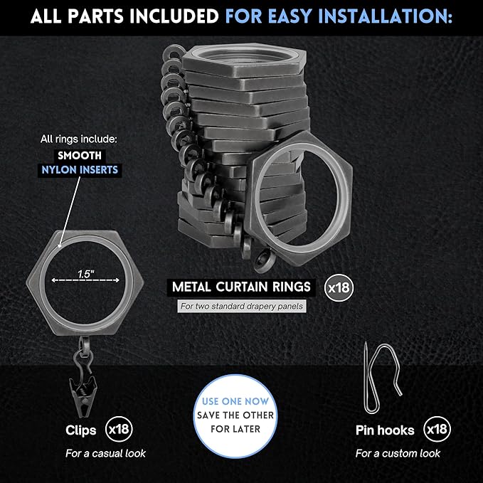 BlastHome® Luxury Curtain Rings - Image 2