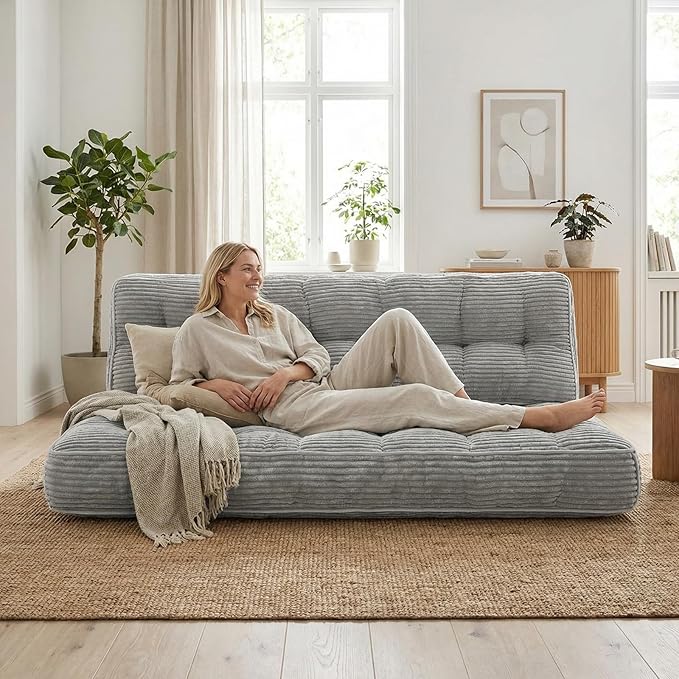 63 Inch Folding Sofa Bed Convertible Chair, 2-in-1 Convertible Boneless Sofa - Image 8