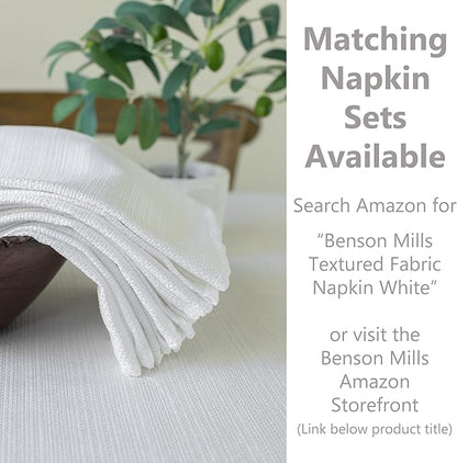 Benson Mills Cameron Textured Fabric Table Cloth, - Image 2
