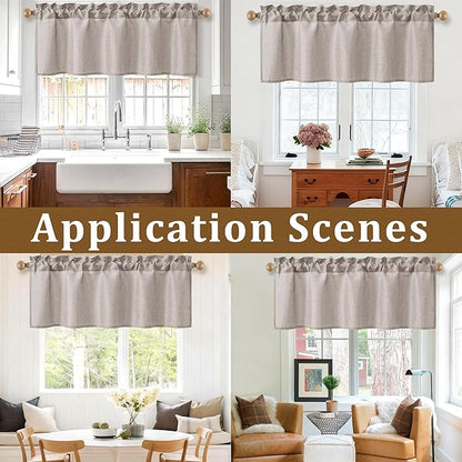 JIUZHEN Faux Linen Window Valance - Image 8