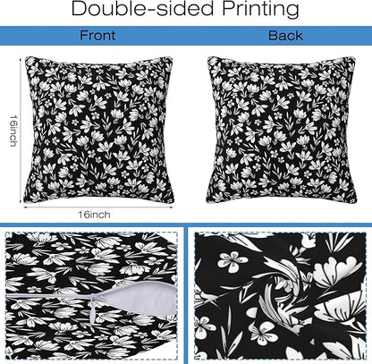 Throw Pillow Cover Case Foggy Forest Pillow Covers 16x16 Inch Set of 2 Soft - Image 2