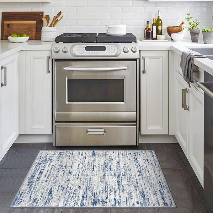 Modern Abstract Entryway Rug Indoor 2x3 Washable Rug Non-Slip Soft Small Area - Image 2