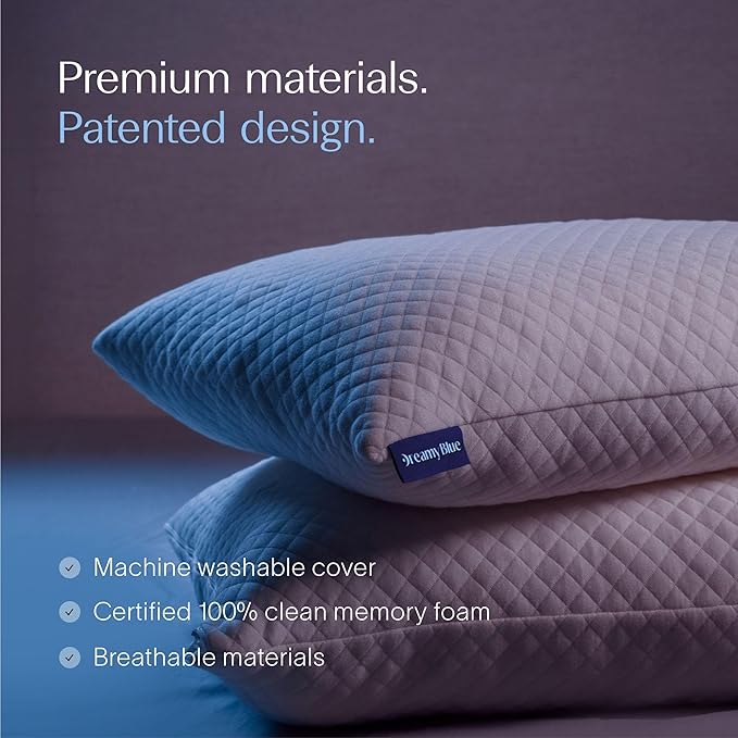 DreamyBlue Signature Pillow w/Adjustable Loft • Shredded Memory Foam Fill • - Image 6