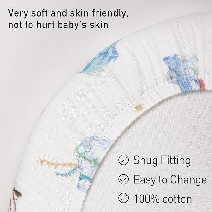 Muslin Bassinet Fitted Sheets, 2 Pack - Image 5