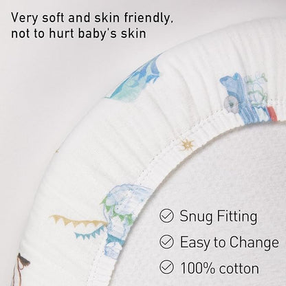 Muslin Bassinet Fitted Sheets, 2 Pack - Image 5