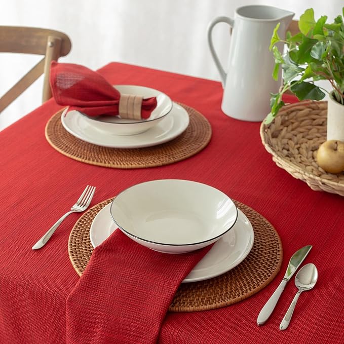 Benson Mills Cameron Textured Fabric Table Cloth, - Image 3