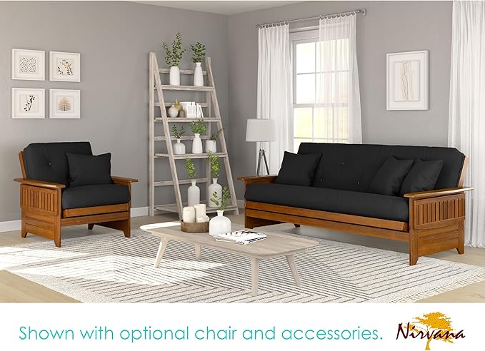 Nirvana Futons Brentwood Tray Arm Futon Sofabed Set - Image 3