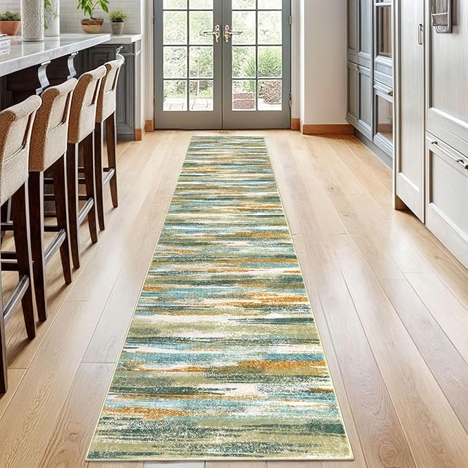 Modern Abstract Runner Rug 2x12 - Image 2