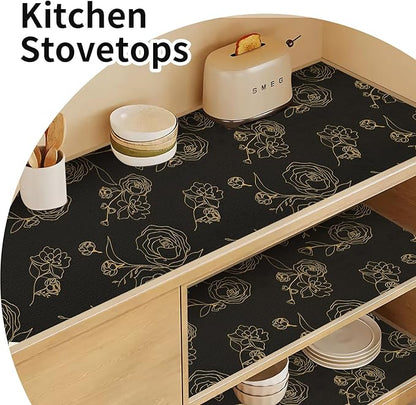 Shelf Liners for Kitchen Cabinets 12in x 30FT Non Adhesive Drawer Liner Black - Image 8