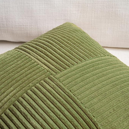 Fancy Homi 2 Packs Moss Green Euro Decorative Throw Pillow Covers 28x28 Inch - Image 4