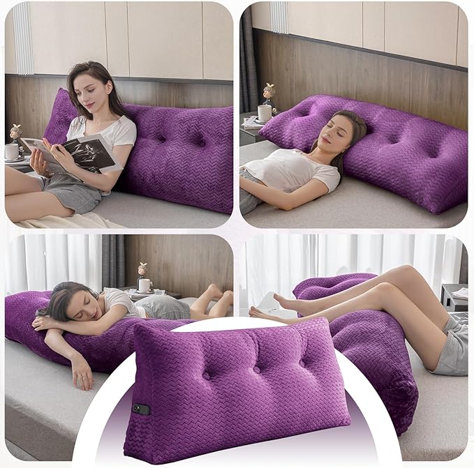 Large Bolster Triangular Headboard Wedge Backrest Positioning Support Bed Rest - Image 4