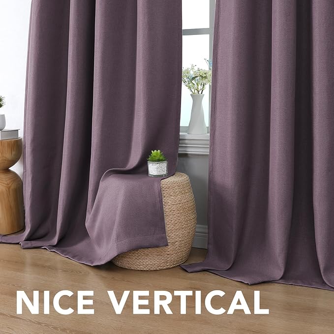 H.VERSAILTEX Linen Blackout Curtain 96 Inches Long - Image 8
