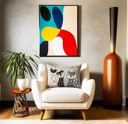 Picasso Lumbar Cat Pillow Cover - Image 2