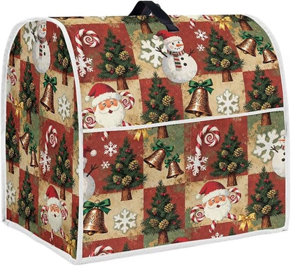 Christmas Stand Mixer Cover 4.5-5Qt Retro Mixer Cover Washable Anti-Stain by HUISEFOR