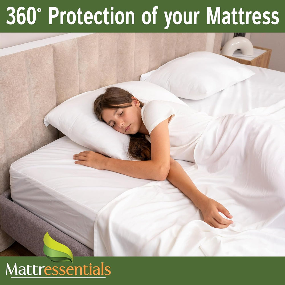 Zippered Twin Mattress Protector (8"-10" Depth) - Bed Bug Waterproo...