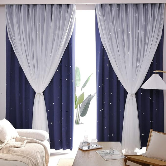 Kinryb Kids Star Cutout Curtains by Kinryb