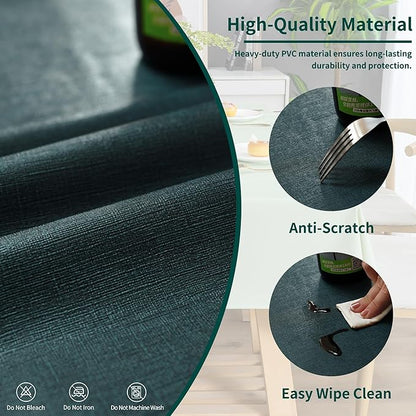 Rectangle Table Cloth, 100% Waterproof Tablecloth Oil Proof Spill Proof Vinyl - Image 3
