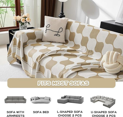 MEETSKY Couch Cover for Dogs Cats, Sofa Covers Washable Furniture Protectors - Image 3