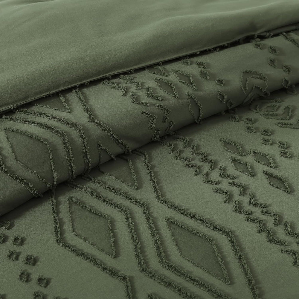 Queen Size Comforter Set- 7 Pieces Tufted Bed in a Bag Queen Bedding Sets