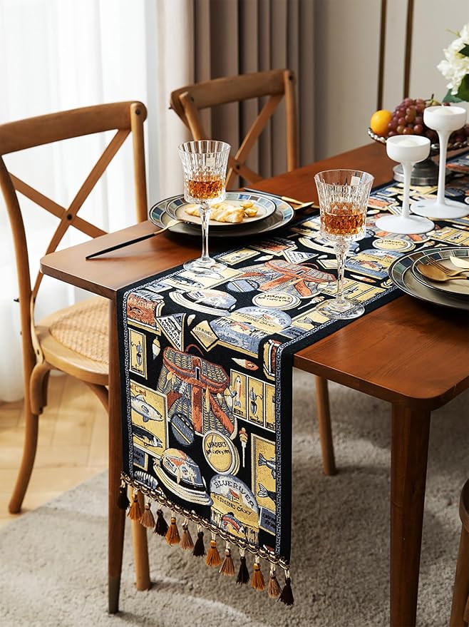 13×72 Inch Table Runner, Retro-Luxury Tassels Series - Image 8