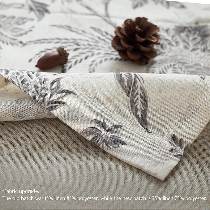 jinchan Floral Valance Curtain Linen Kitchen Valance - Image 4