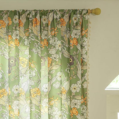 ENJOYBRIDAL Floral 63 Inch Curtains - Image 2