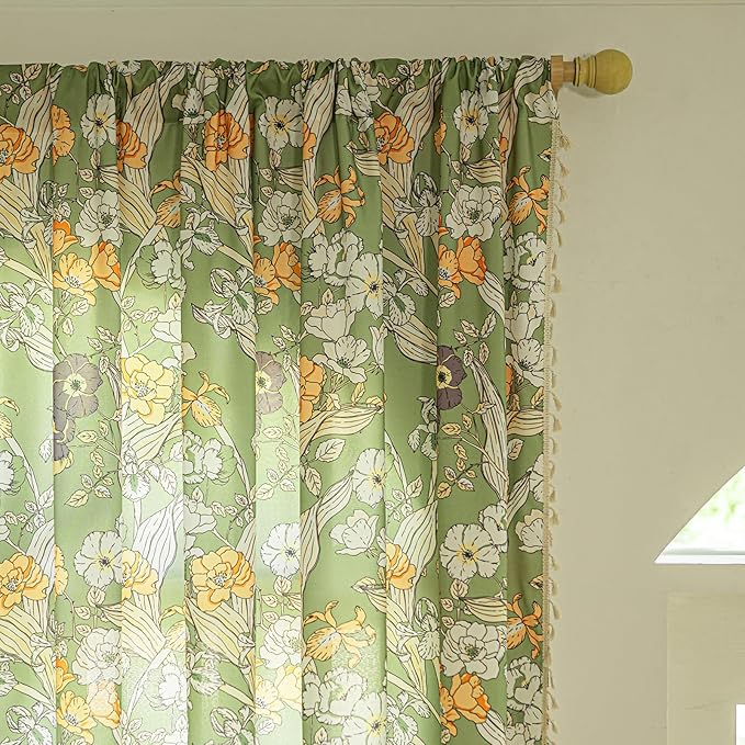 ENJOYBRIDAL Floral 84 Inch Curtains - Image 2