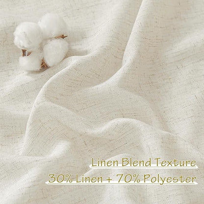 NICETOWN Thick Flax Natural Linen Curtains - Image 6