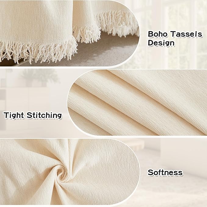 MYSKY HOME Couch Cover for Sectional Sofa, 2 Pieces Chenille Couch Covers for L - Image 4