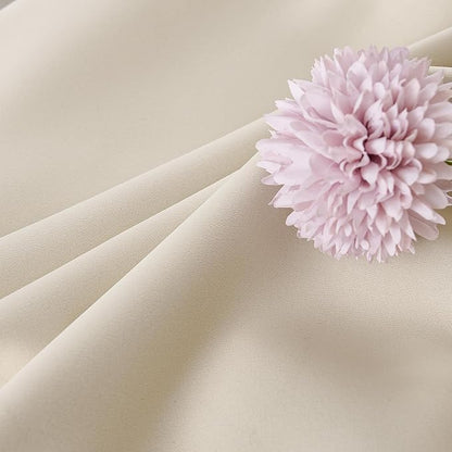 3-in-1 100% Beige Blackout Curtain Heavy Soundproof Curtains Single Panel - Image 8