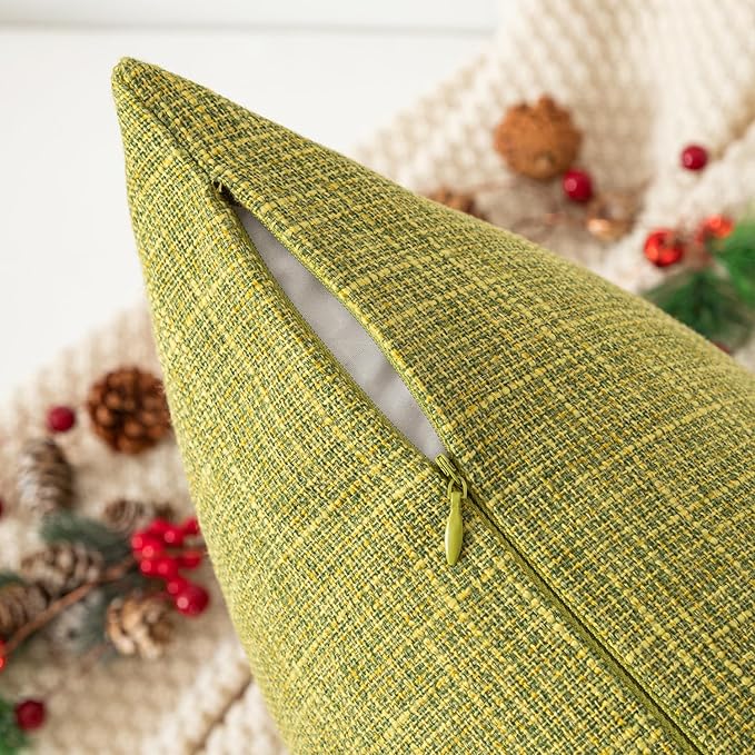 Kevin Textile Pack of 2, Decorative 2 Tone Fresh Linen Pillow Covers Cushion - Image 3