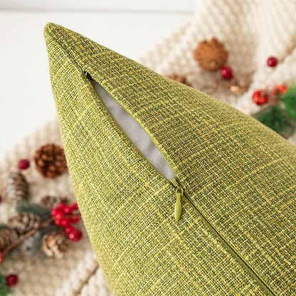 Kevin Textile Pack of 2, Decorative 2 Tone Fresh Linen Pillow Covers Cushion - Image 3