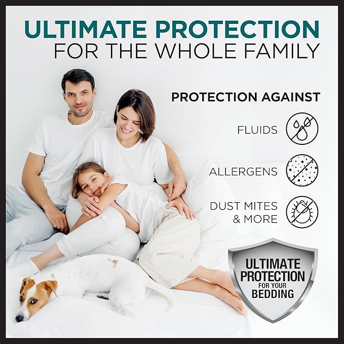 Protect-A-Bed AllerZip Queen 20" x 30" Pillow Protectors, Bed Bug and Dust Mite - Image 5