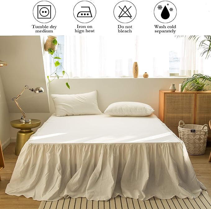 BISELINA French Linen Bed Skirt - Image 6