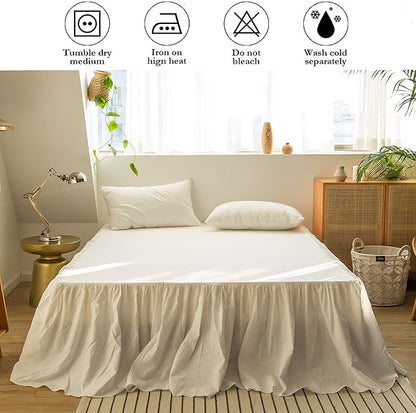 BISELINA French Linen Bed Skirt - Image 6