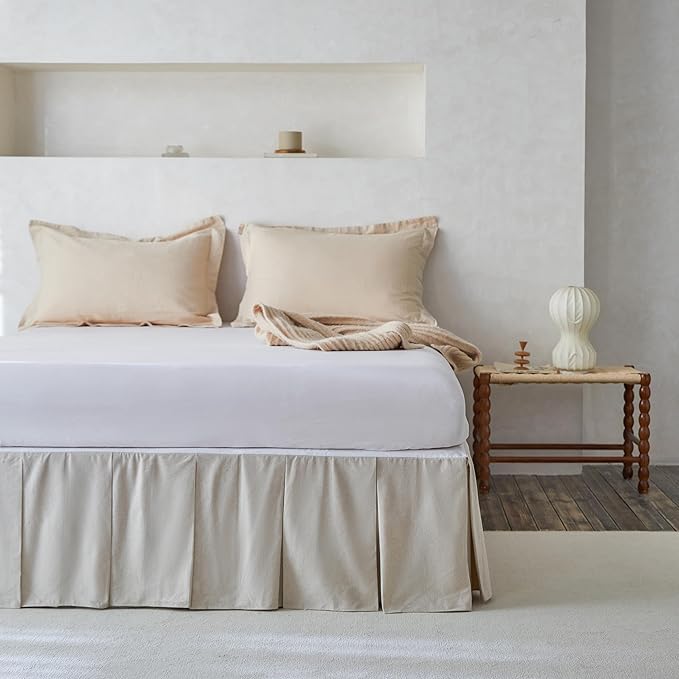 BISELINA French Linen Pleated Bed Skirt - Image 5
