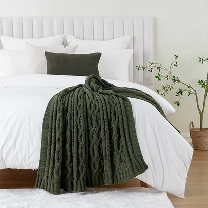 Battilo Olive Green Throw Blanket - Image 9