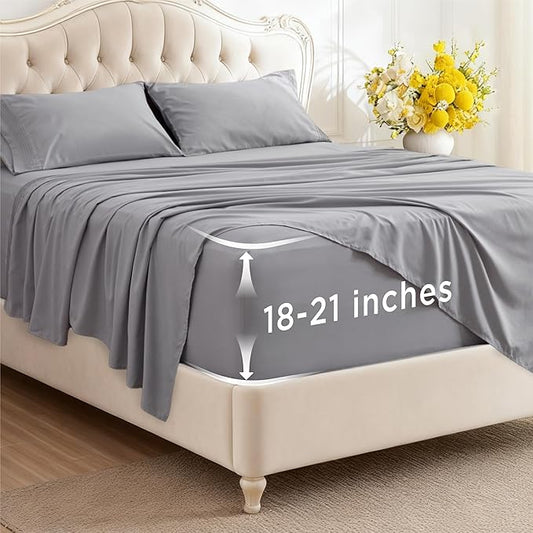 Bedsure Deep Pocket California King Sheet Sets by BEDSURE