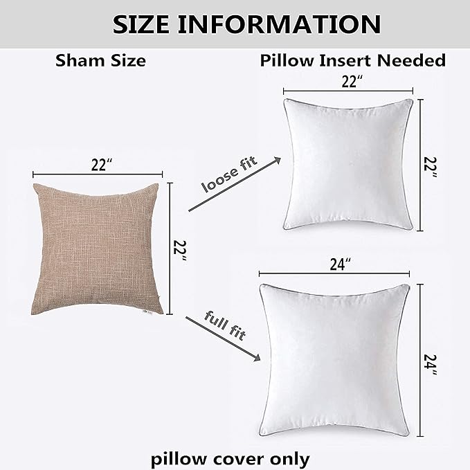 Kevin Textile Set of 2 Textural Faux Linen Throw Cushion Pillow Covers Shams - Image 6