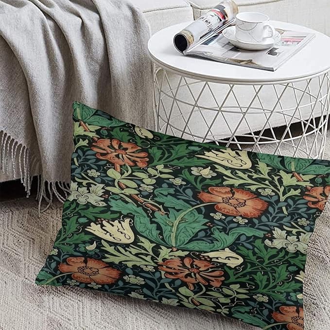 Compton Floral Art William Morris Throw Pillow Covers 12x20 Inch Aesthetic - Image 5