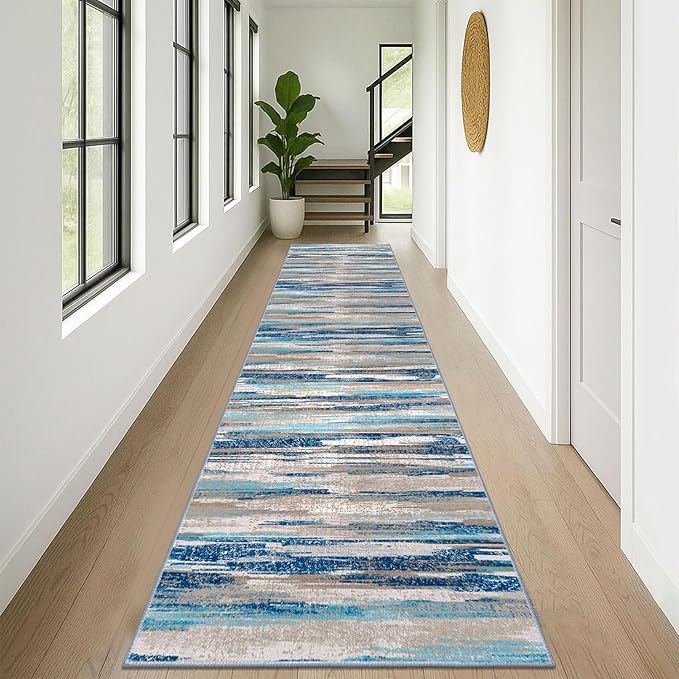 Modern Abstract Runner Rug 3x12 - Image 2