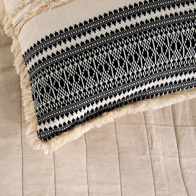 The HomeCentric Beige Bed Runner, Twin Size 53"x18" Decorative Bed Runner - Image 3